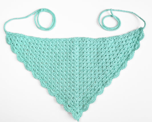 Aqua Crochet Bandana