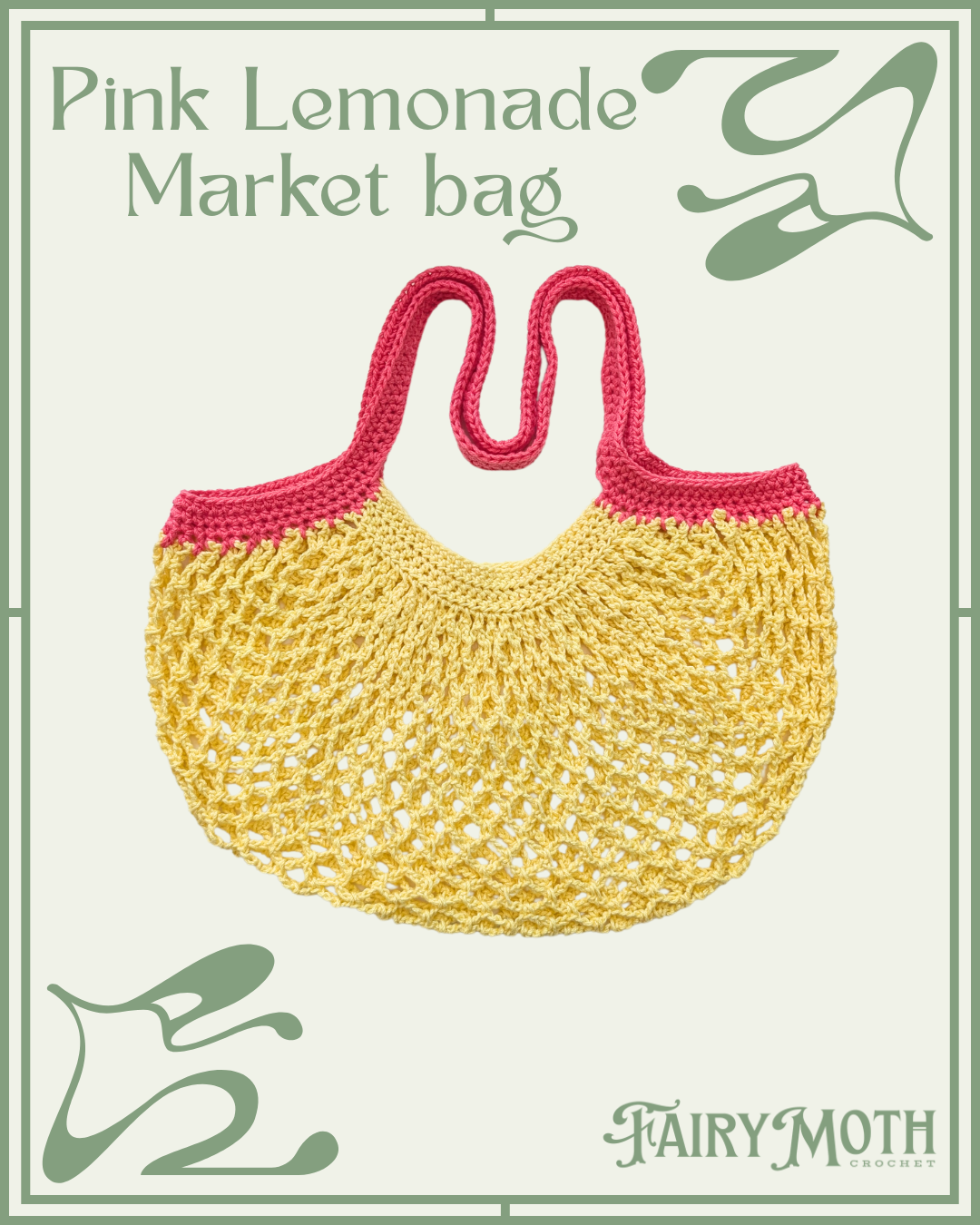 Pink Lemonade Mesh Market Bag - Large