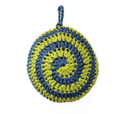 Green and Blue Spiral Foldable Market Bag