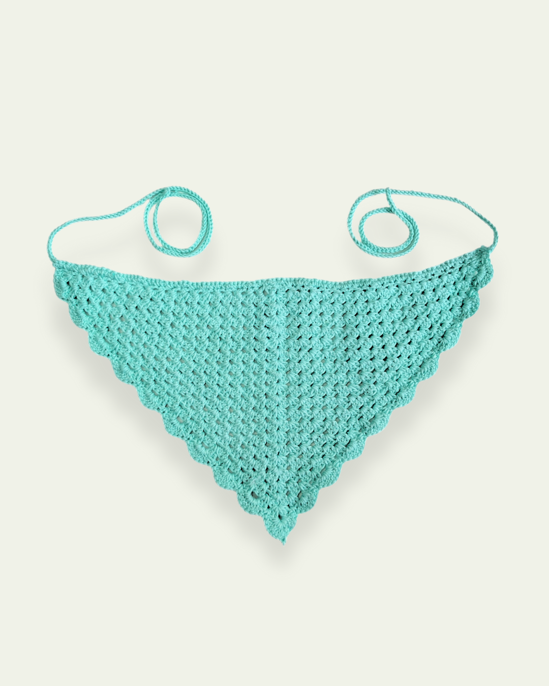 Aqua Crochet Bandana