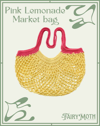 Pink Lemonade Mesh Market Bag - Large