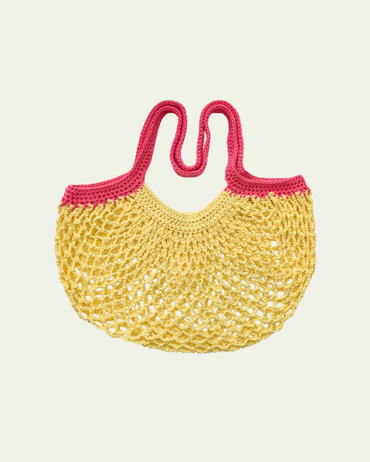 Pink Lemonade Mesh Market Bag - Large