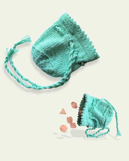 Aqua TTRPG Drawstring Dice Bag