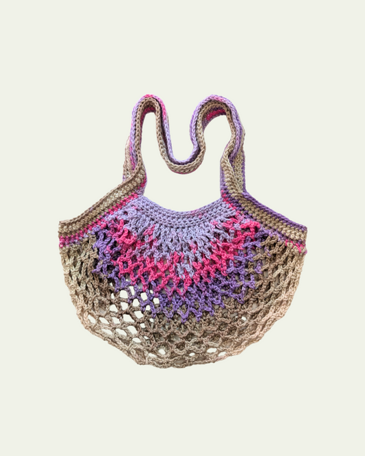 Fuchsia Fun Mesh Market Bag - Small