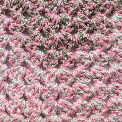 Pink and Green Crochet Bandana