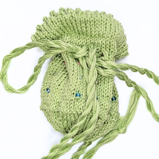 Spring Green Themed TTRPG Drawstring Dice Bag