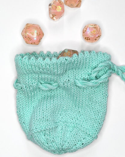 Aqua TTRPG Drawstring Dice Bag