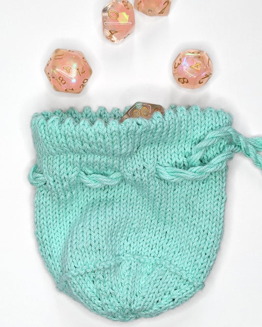 Blue TTRPG Drawstring Dice Bag