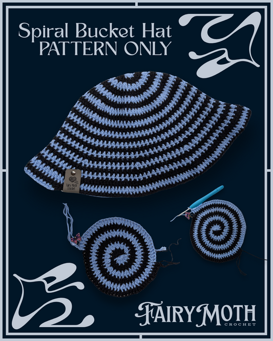 Spiral Bucket Hat Pattern - PDF DOWNLOAD