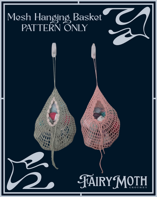 Mesh Hanging Basket Crochet Pattern - PDF DOWNLOAD