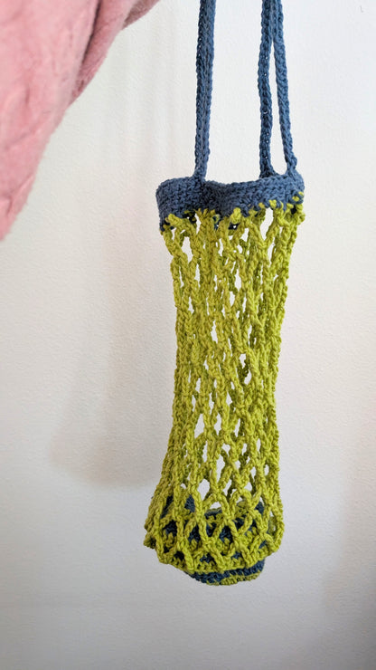 Green and Blue Spiral Foldable Market Bag