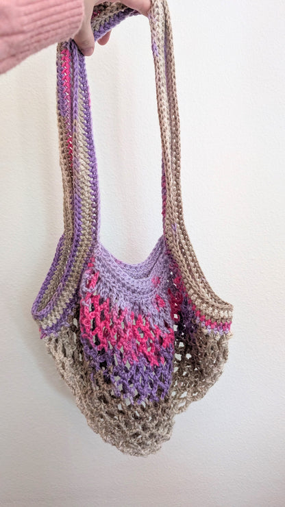 Fuchsia Fun Mesh Market Bag - Small